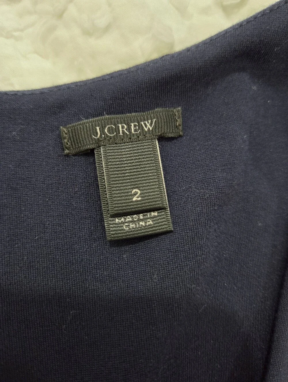 J Crew Navy Blue Scoop Neck Pleated Fit And Flare Dress Size 2